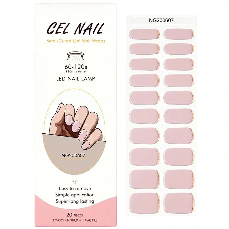 Semi-Cured Gel Nail Wraps NG200607