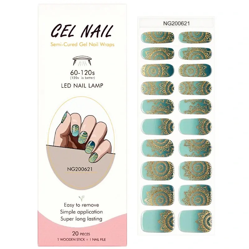 Semi-Cured Gel Nail Wraps NG200621