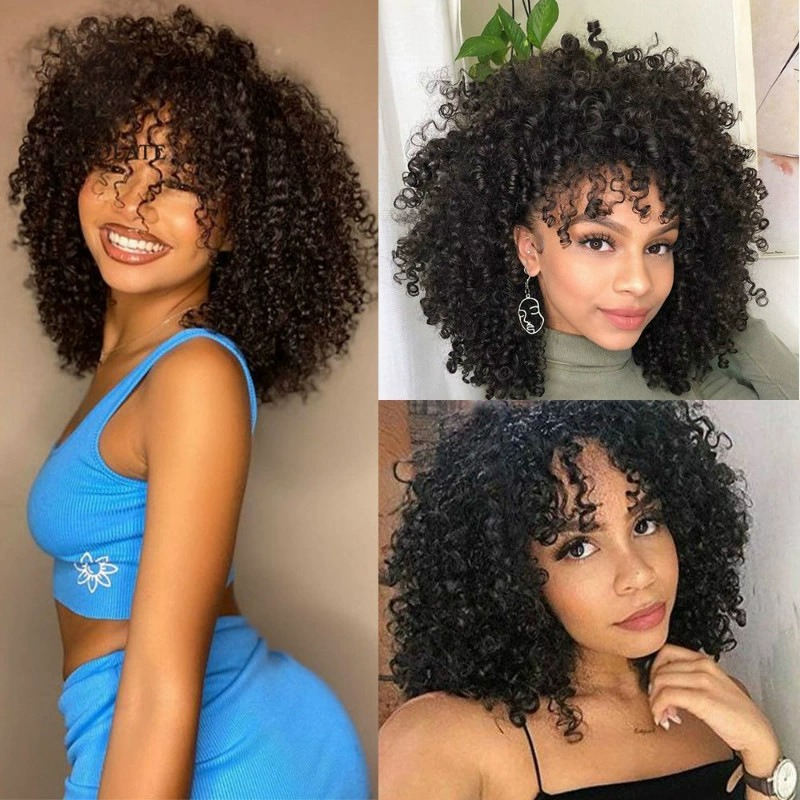 I&Ruh Women's Wigs - Afro, Volumizing, Stylish Small Curls