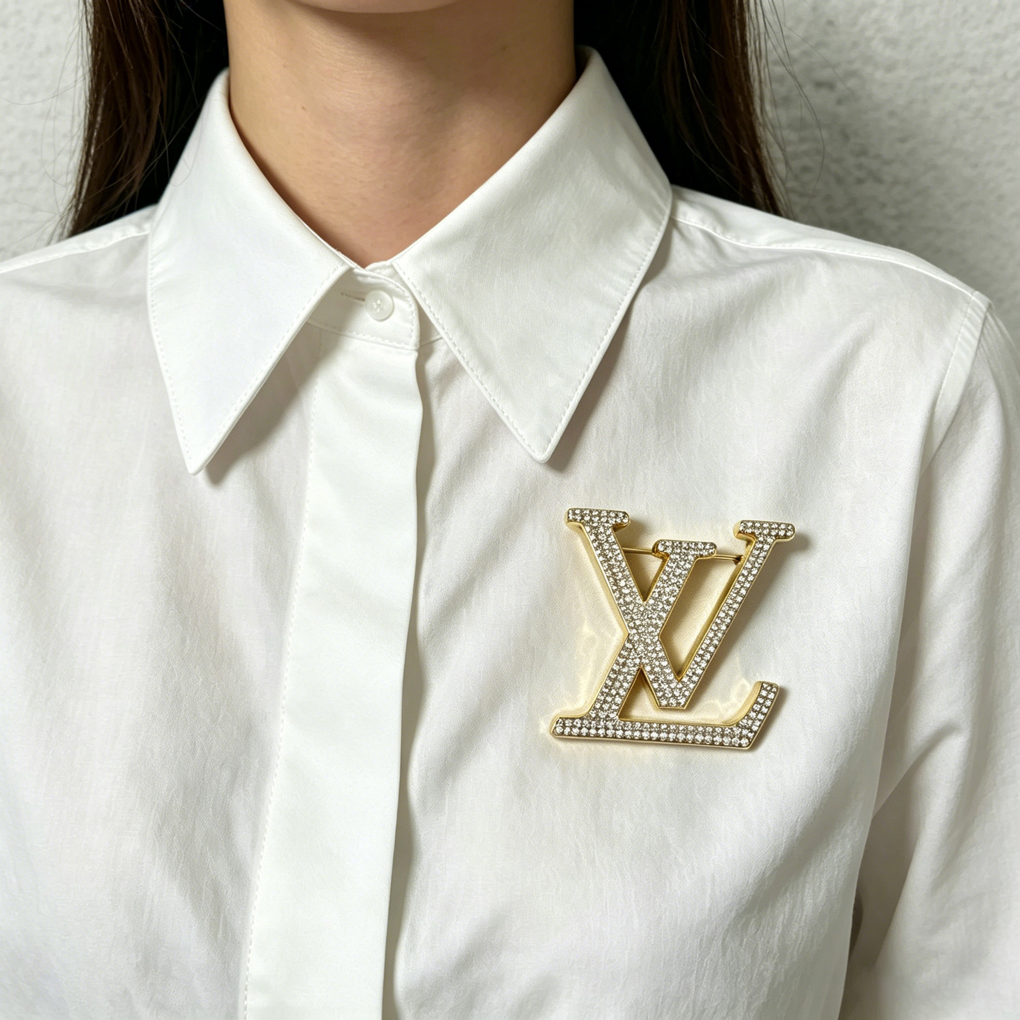 I&Ruh Crystal Brooch Jewelry Suit Pin