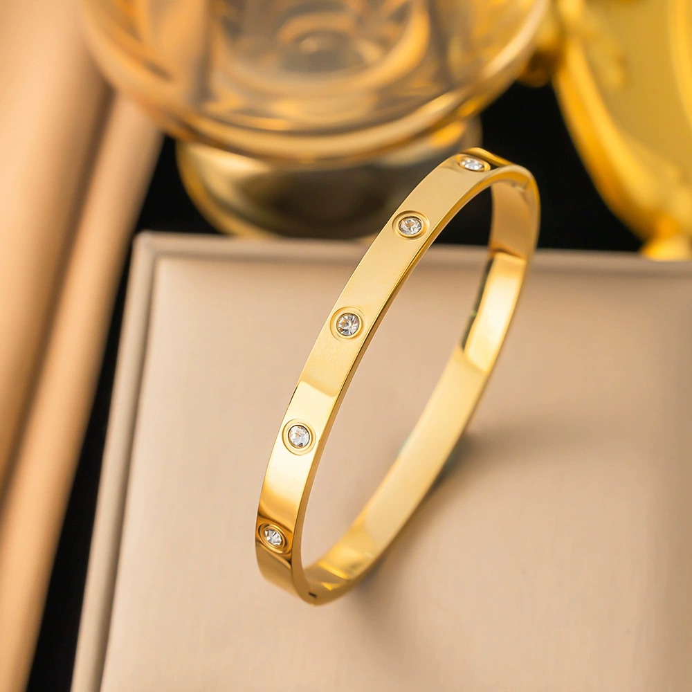 I&Ruh High-End Gold Open Bangle - Simple and Stylish, a Niche Luxury Choice