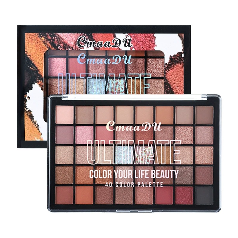 I&Ruh Earth Tone 40-Color Eyeshadow Extra Large Palette for Colorful Stage Makeup Matte and Shimmer