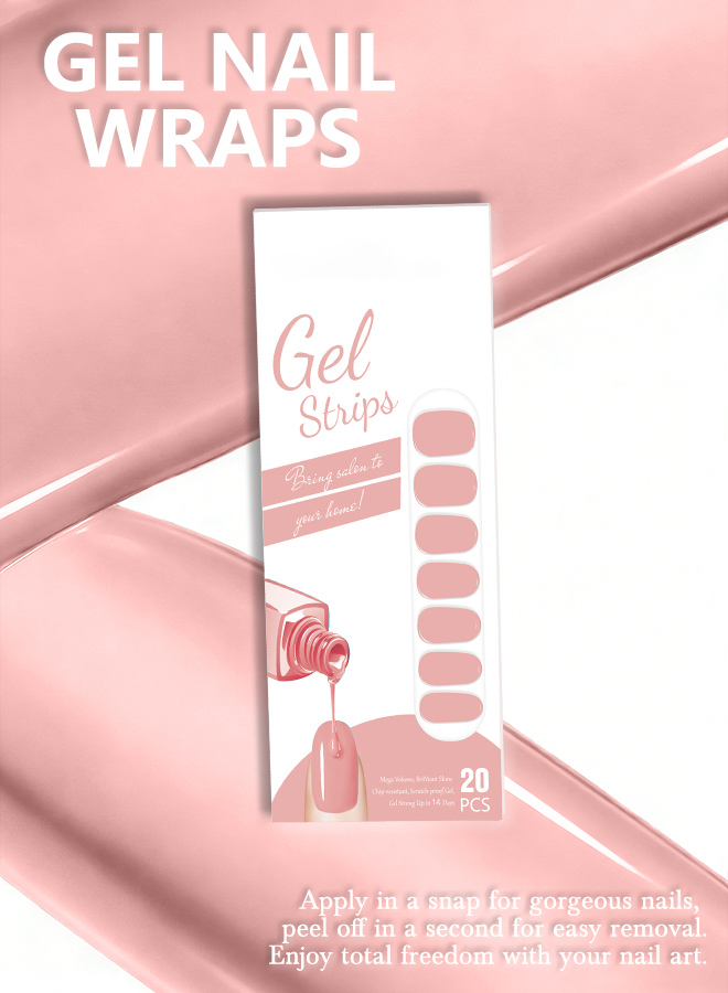 I&Ruh UV/LED Curing Gel Nail Wraps | Waterproof Solid Color Gel Nail Stickers for DIY Manicure - Image 2